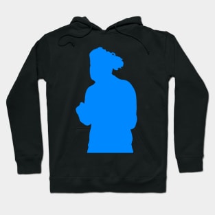 TeachUrb Anime Silhouette Blue Shadowy Figure Hoodie